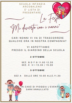 Arcobaleno festa dei nonni