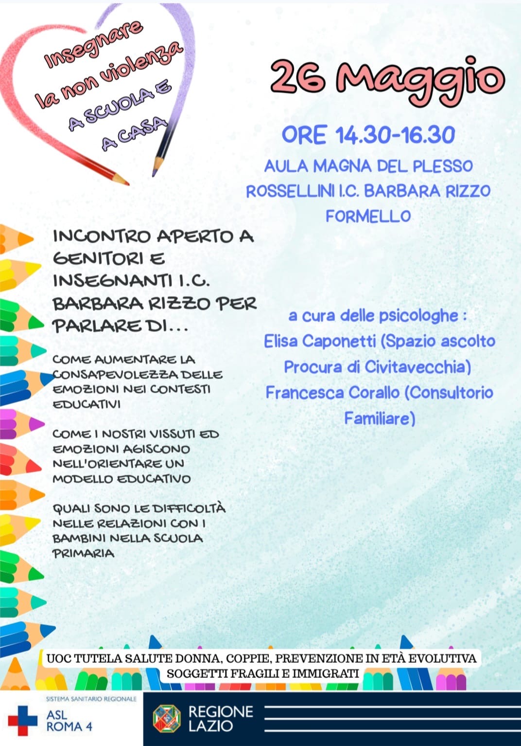 Barbara Rizzo Insegnare la non violenza a scuola e a casa – IC Barbara Rizzo